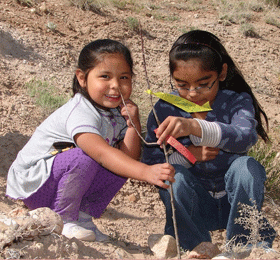 Pueblo of Pojoaque Photo of Children Planting