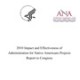 2010 Impact and Effectiveness of Administration for Native Americans Projects  Report to Congress