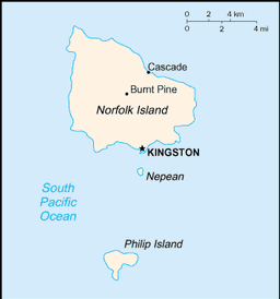 Map of Norfolk Island