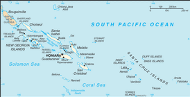 Map of Solomon Islands