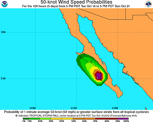 [Image of probabilities of 50 knot winds]