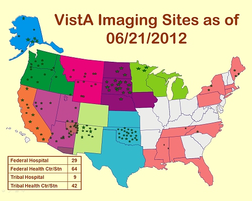 EHR VistA Imaging Sites Map