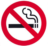 símbolo de no fumar