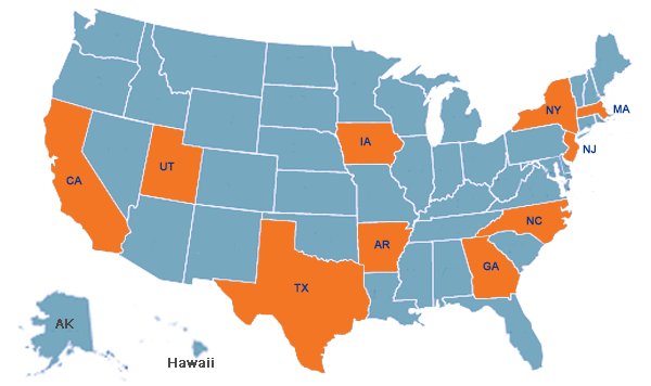 Study Centers Map