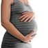 a pregnant woman holding her stomach icon