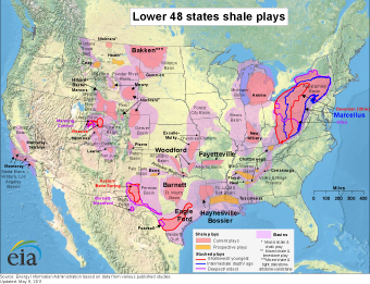 small U.S. shale gas map