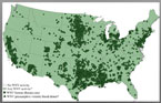 Map of West Nile Virus Activity by State