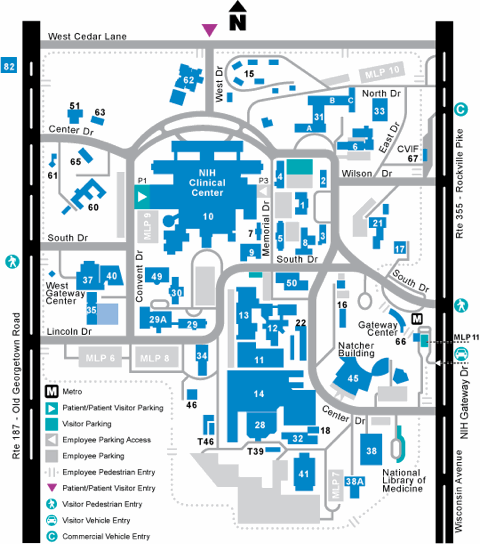 Map of NIH Campus