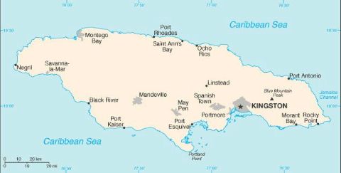 Date: 08/03/2010 Description: Map of Jamaica. © CIA image