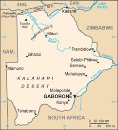 map of Botwana