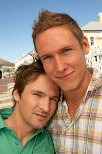 Photo: Young gay male couple