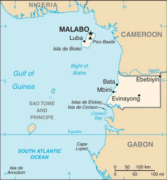 Date: 02/21/2012 Description: Map of Equatorial Guinea, 2012 © CIA World Factbook