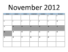 2012 November Calendar