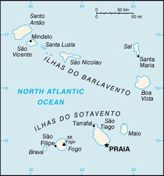 Date: 02/15/2012 Description: map of Cape Verde, 2012 © CIA World Factbook