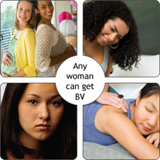 Montage of women. Any woman can get Bacterial Vaginosis.