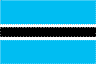 Date: 05/10/2011 Description: Flag of Botswana: light blue with a horizontal white-edged black stripe in the center; the blue symbolizes water in the form of rain, while the black and white bands represent racial harmony. CIA: The World Factbook. - State Dept Image