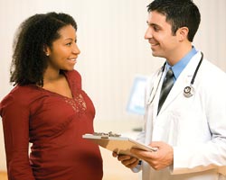 A patient speaking with her Health Care Provider