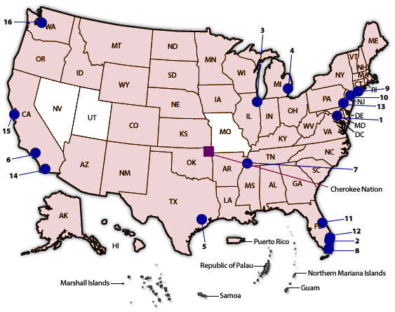 U.S. state, tribal and territorial funded partners for HIV