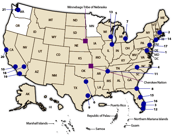 State, Territorial, and Local Agencies funded for YRBS