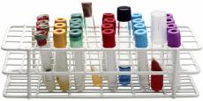 Photograph of test tubes in a tray
