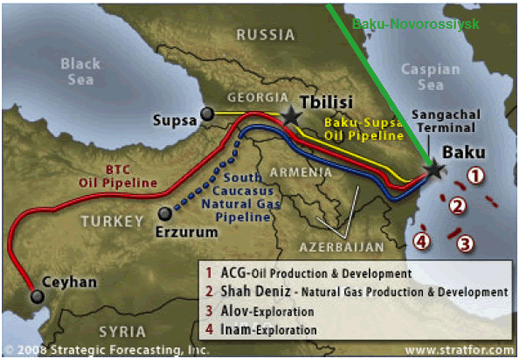 Azerbaijan Oil Map