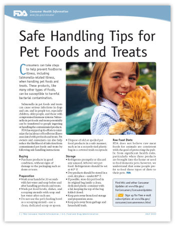 Safe Handling Tips for Pet Foods and Treats - (JPG)