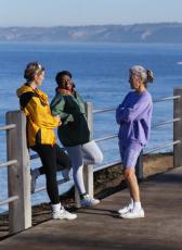 Photograph of three women talking