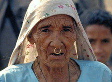 Picture of an elderly refugee woman