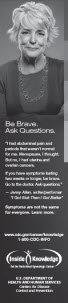 "Be Brave. Ask Questions." PSA, black and white (1-Column)
