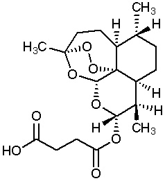 Chemical structure of artesunate