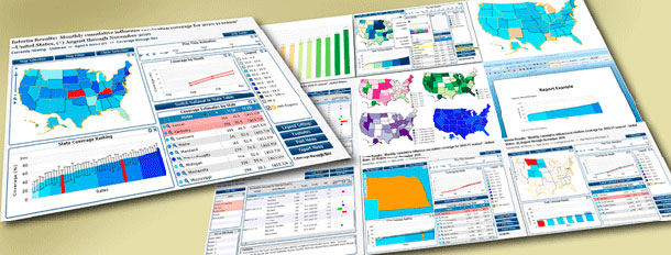 View national and state-level influenza vaccination coverage estimates using interactive maps, trend lines, bar charts and data tables.