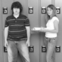 Photo: Students by lockers