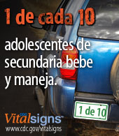 Afiche de Vital Signs: 1 de cada 10 Adolescentes de secundaria bebe y maneja