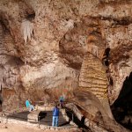 Visitors enjoying the Big Room of Carlsbad Caverns