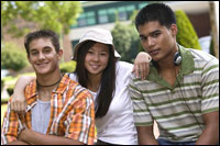 Three teenage students
