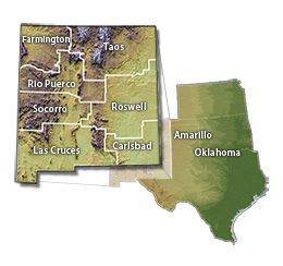 Map of BLM New Mexico Field Office Boundaries