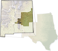 map highlighting Roswell Field Office