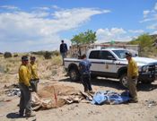 BLM law enforcement rangers hosted a clean-up of the Cuarteles area in September