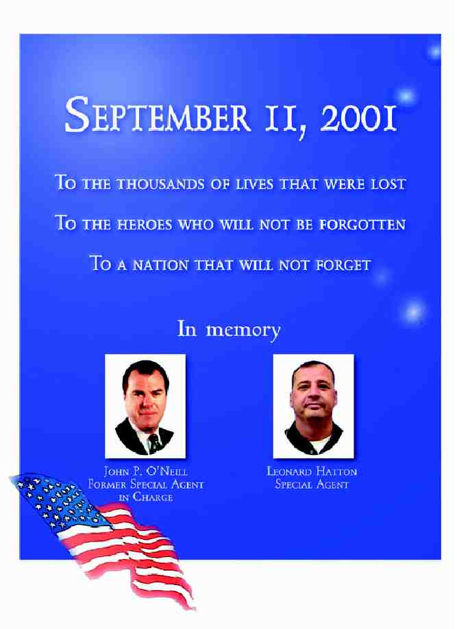 In Memoriam of special agents John O'Neal and Leonard Hatton