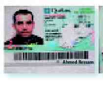 Blurred driver's license photo of Ahmed Ressam