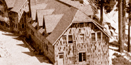 historic exterior image of glacier point hotel