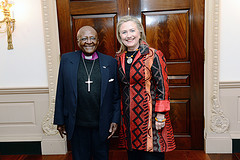 Secretary Clinton Meets With Archbishop Tutu