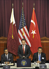 Secretary Geithner speaks before the Friends of Syrian People International Working Group on Sanctions