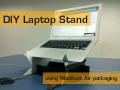 DIY laptop stand using MacBook Air packaging