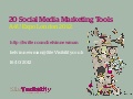 20 Social & Content Marketing Tools #a4uexpo 