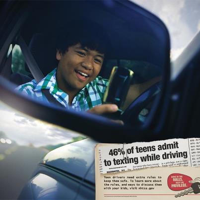 Photo: Texting and teens is a given.  Texting while teens are driving shouldn’t be. Never text and drive!