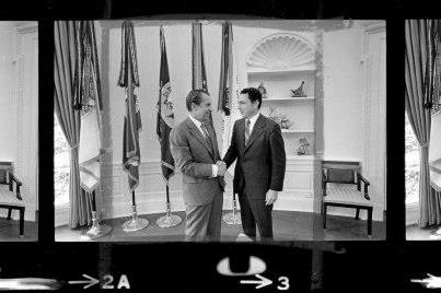 Photo: President Nixon and Arlen Specter shaking hands in the Oval Office on June 4, 1971.

WHPO_6469