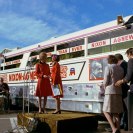 Photo: D0636c-09
Republican National Committee cross-country campaign swing kickoff ceremony.  First Lady Pat Nixon stands on the podium with Anne Armstrong. October 9, 1972.