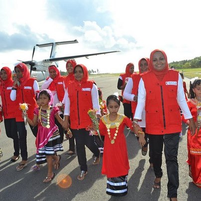 Photo: For this year's International Day for Disaster Reduction, we want to recognize the important role women and girls play in strengthening their communities. We 'like' and are thankful for the work they're doing! (Photo from Maldivian Red Crescent)
