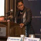 Photo: Acting Public Printer Davita Vance-Cooks addresses hundreds of librarians from around the country at the Federal Depository Library Conference.